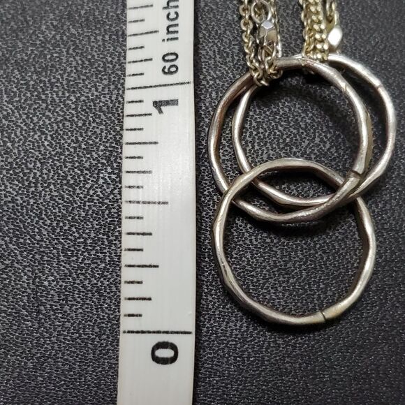 Three ring multi strand necklace - Picture 5 of 8